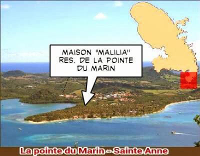 Malilia Beach A Sainte-Anne - Wifi -5 Min A Pied De La Plage Ngoại thất bức ảnh